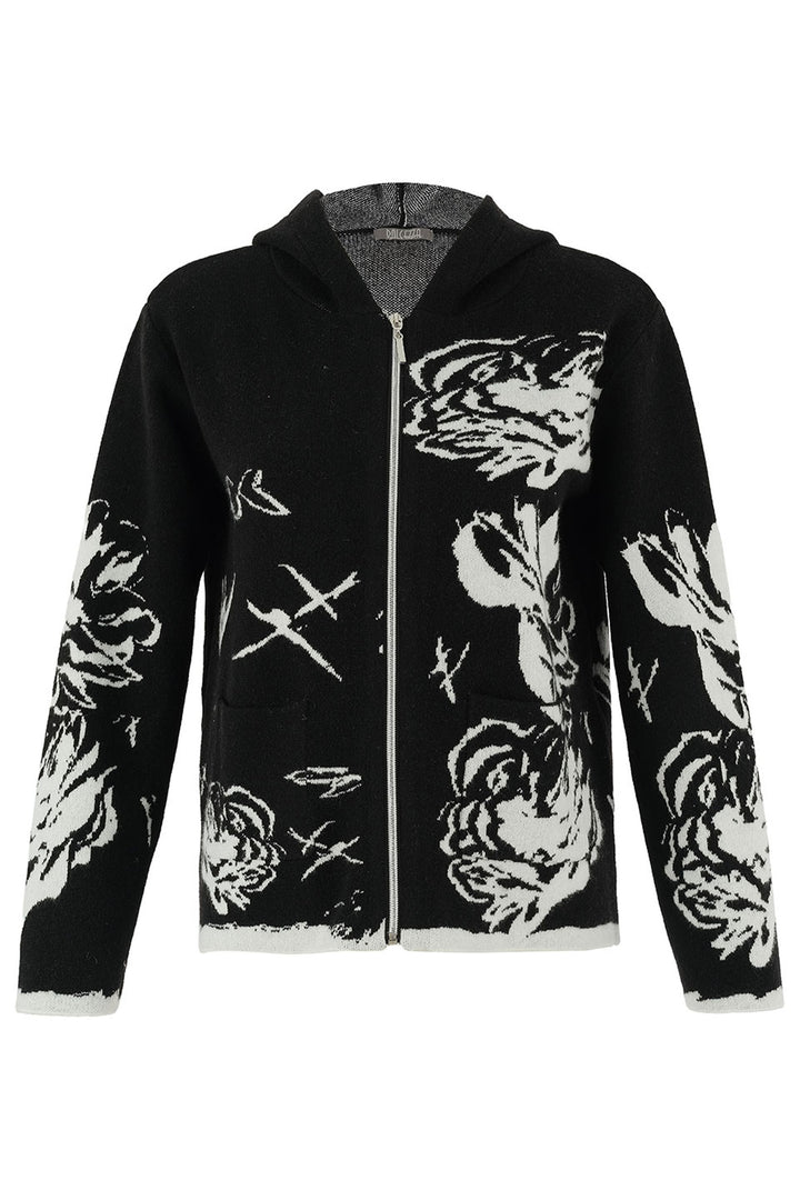 ROSE PRINT HOODIE JACKET