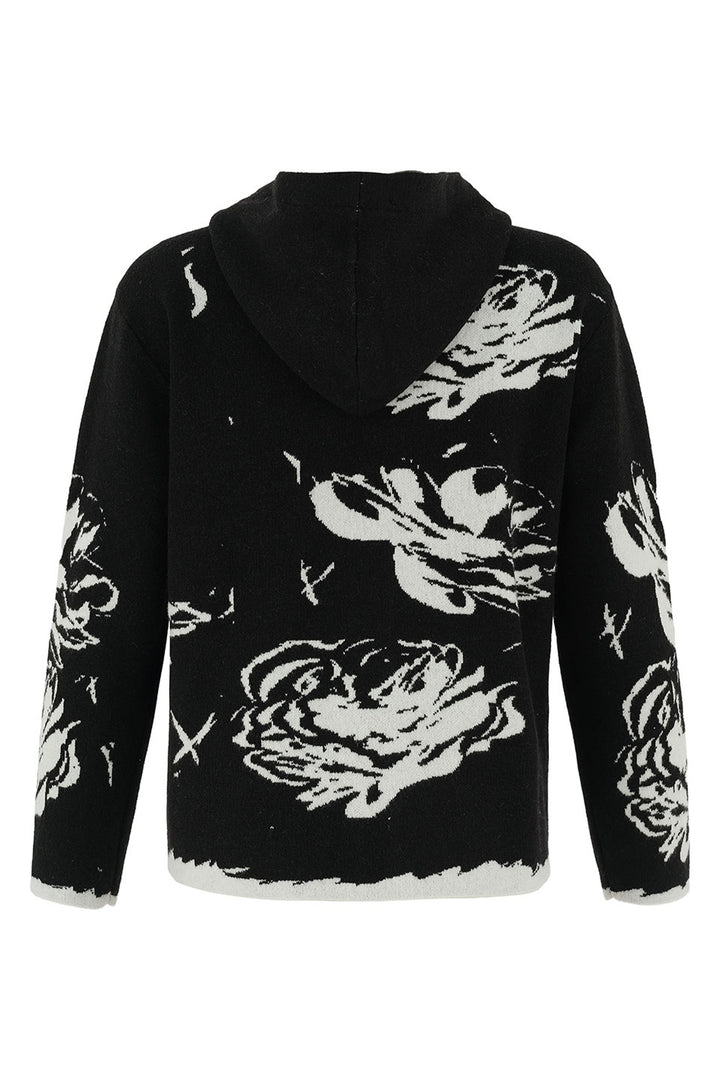 ROSE PRINT HOODIE JACKET