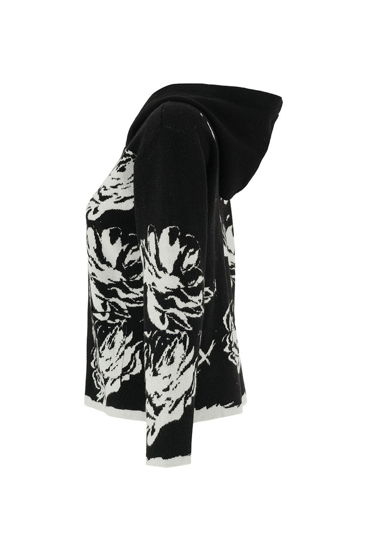 ROSE PRINT HOODIE JACKET