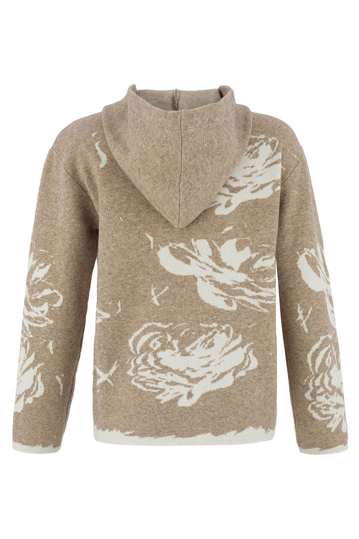 ROSE PRINT HOODIE JACKET