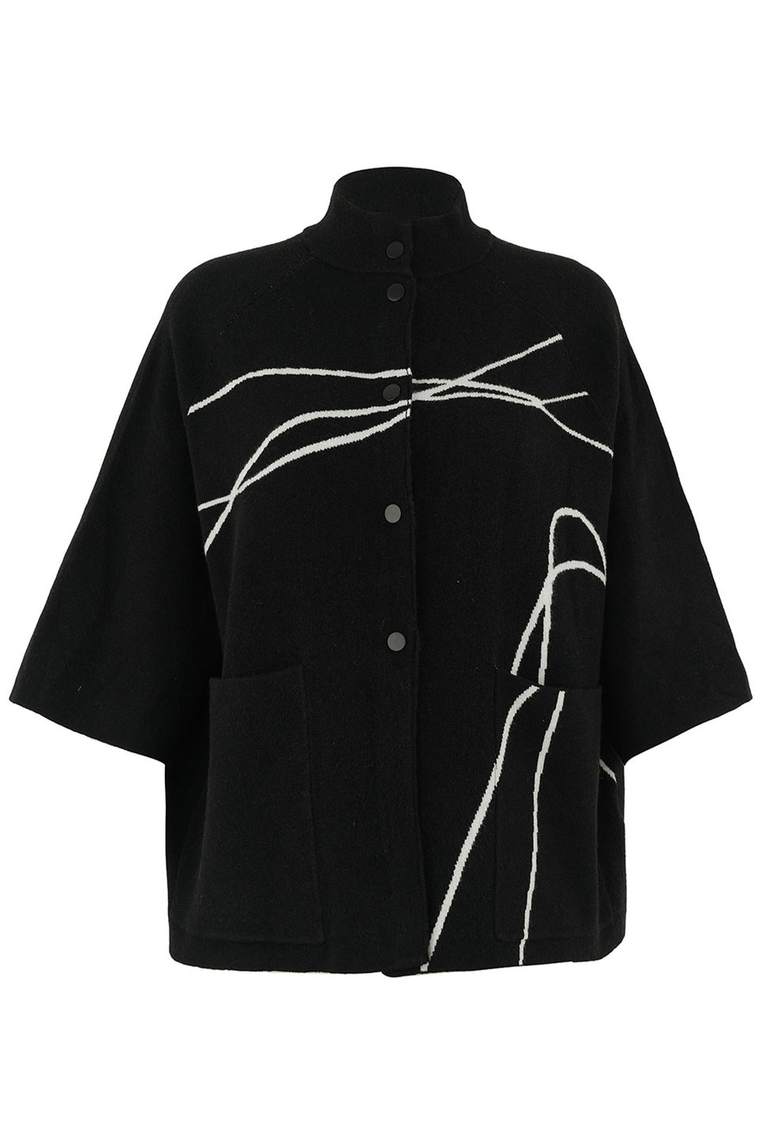 KNIT JACKET WITH LINES