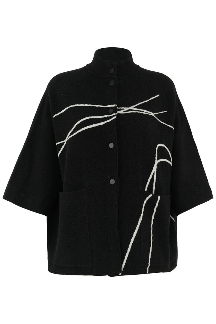 KNIT JACKET WITH LINES