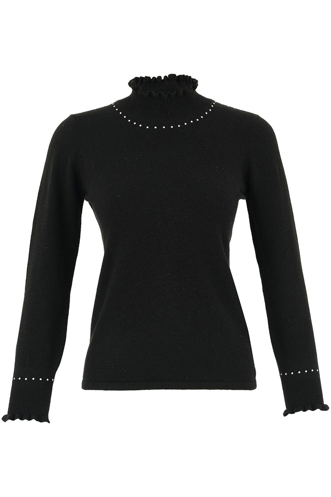 SHIRRED MOCK NECK SWEATER TOP