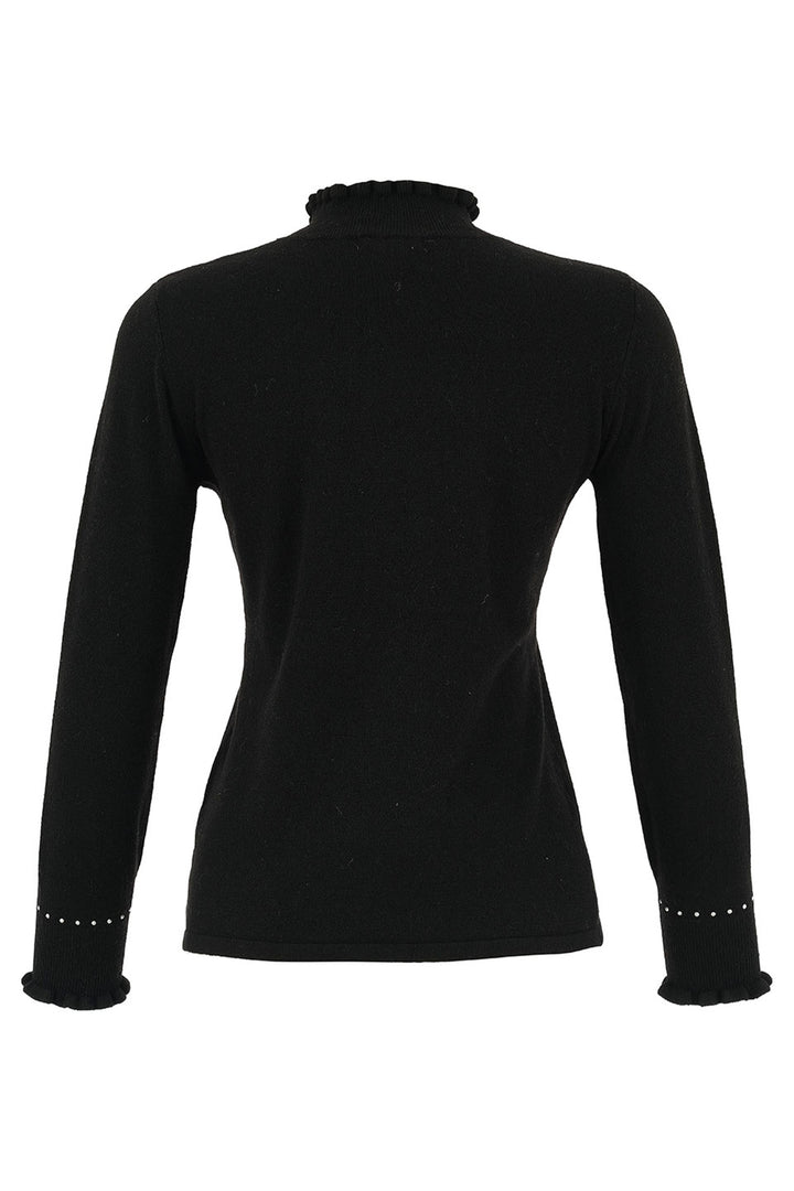 SHIRRED MOCK NECK SWEATER TOP