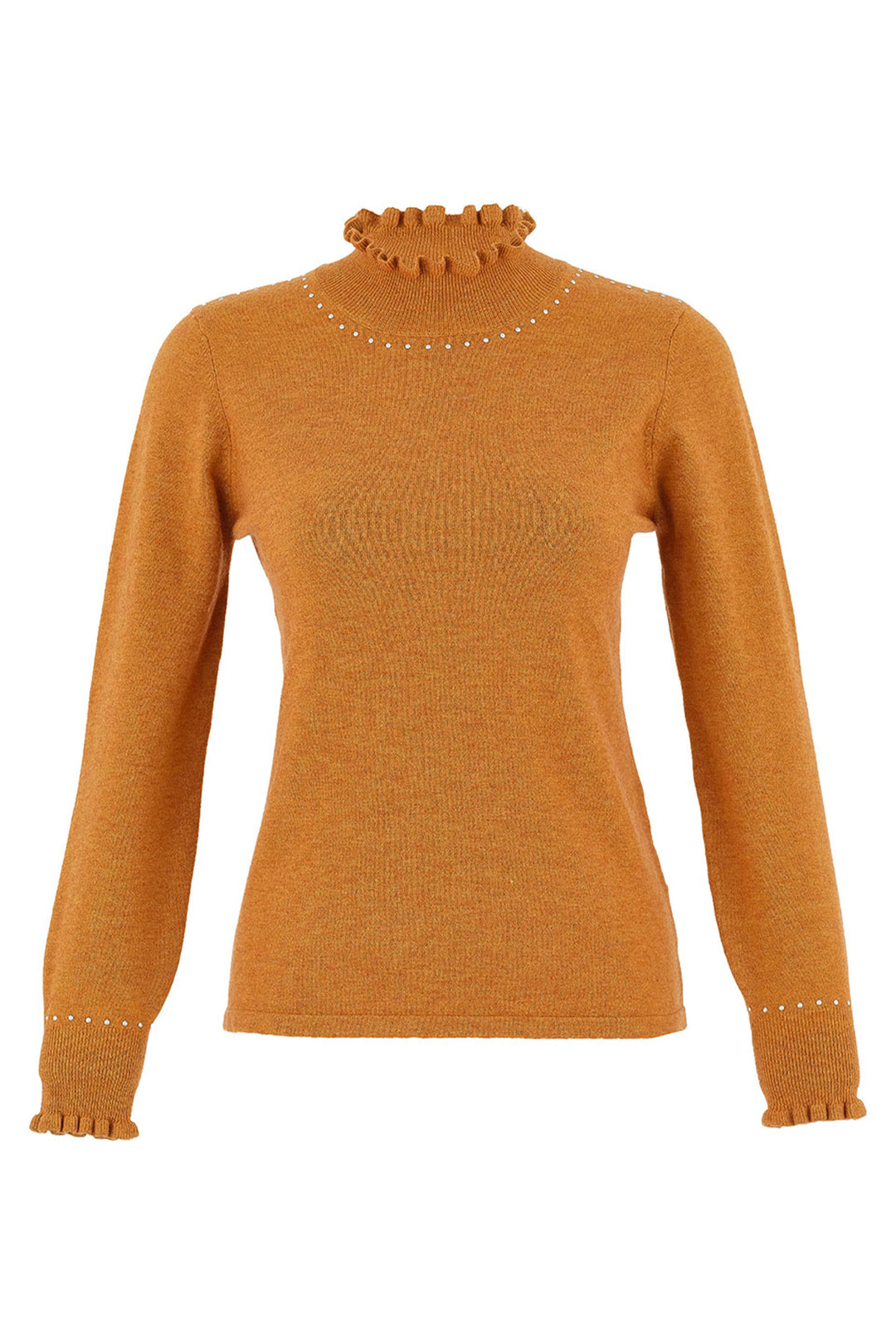 SHIRRED MOCK NECK SWEATER TOP