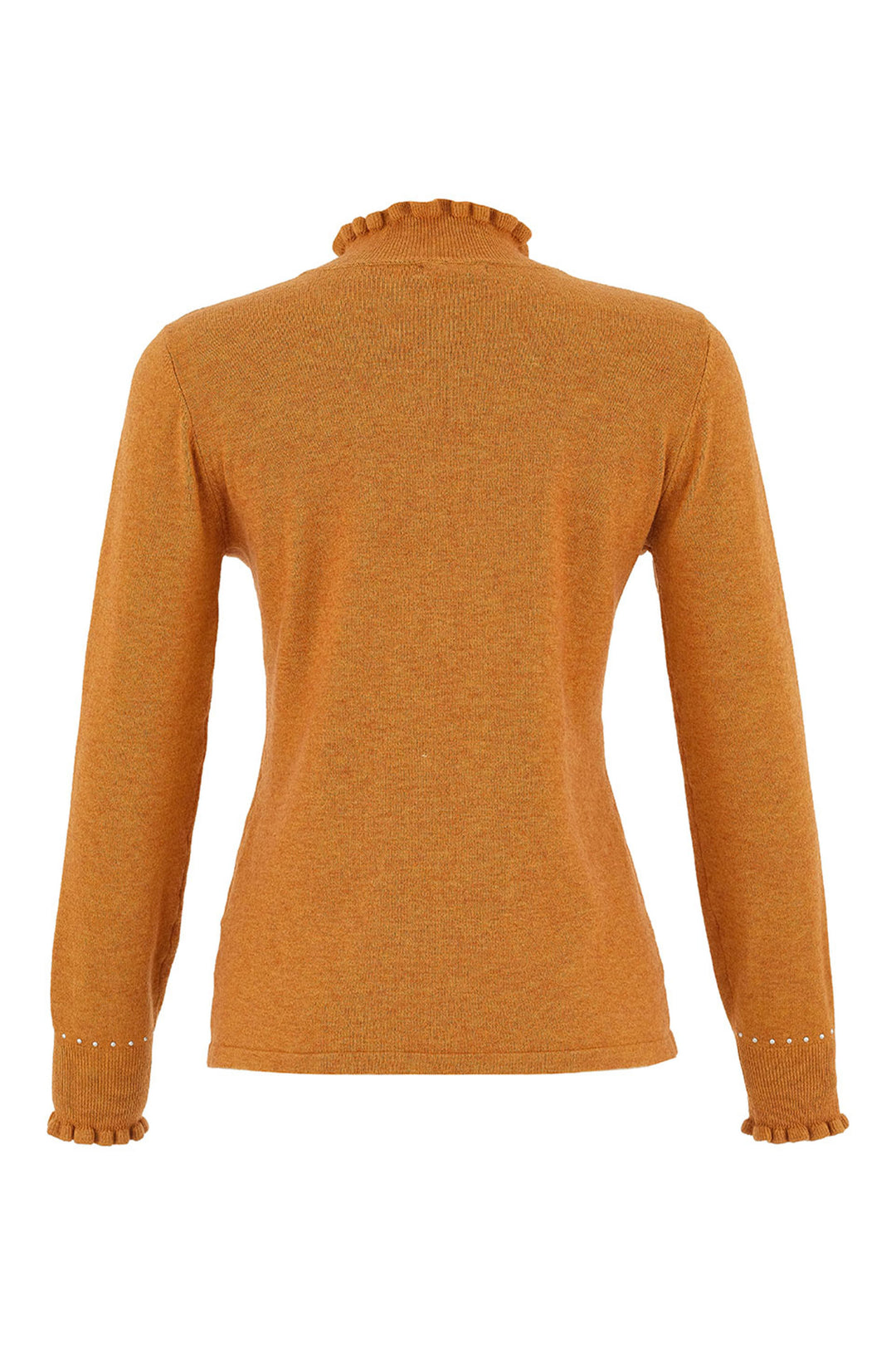SHIRRED MOCK NECK SWEATER TOP
