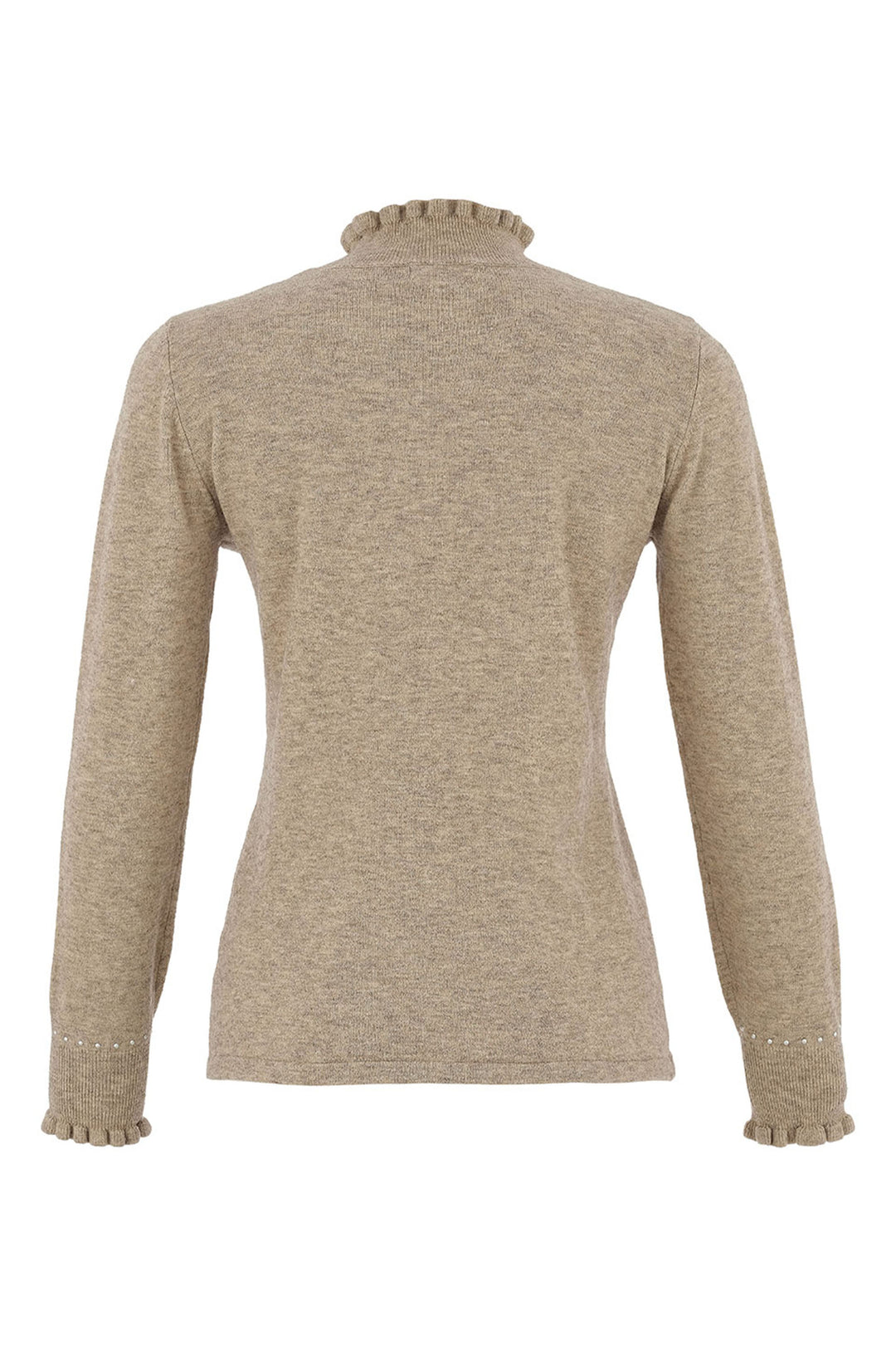 SHIRRED MOCK NECK SWEATER TOP