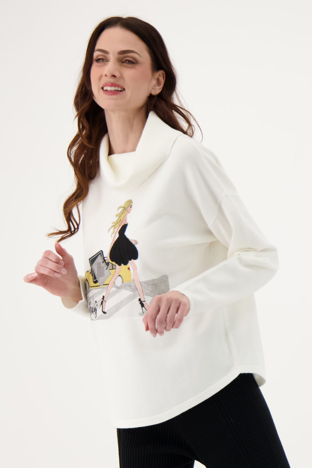 HELLO FRIDAY SHOPPING GIRL SWEATER TOP