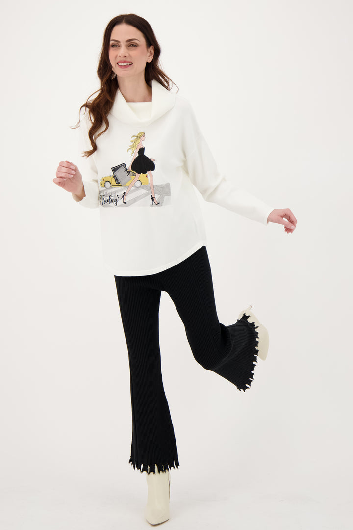 HELLO FRIDAY SHOPPING GIRL SWEATER TOP