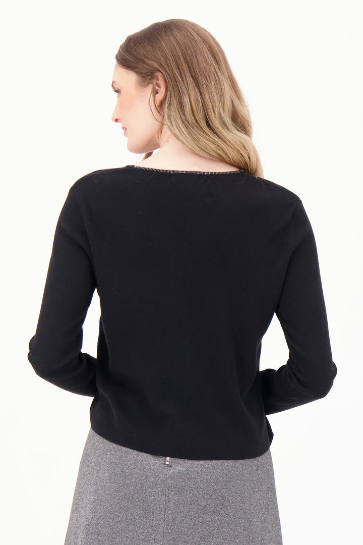 SEQUIN FRONT SWEATER