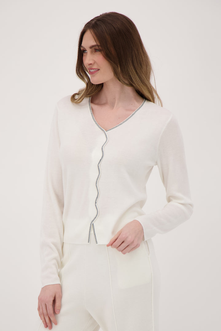 SEQUIN FRONT SWEATER