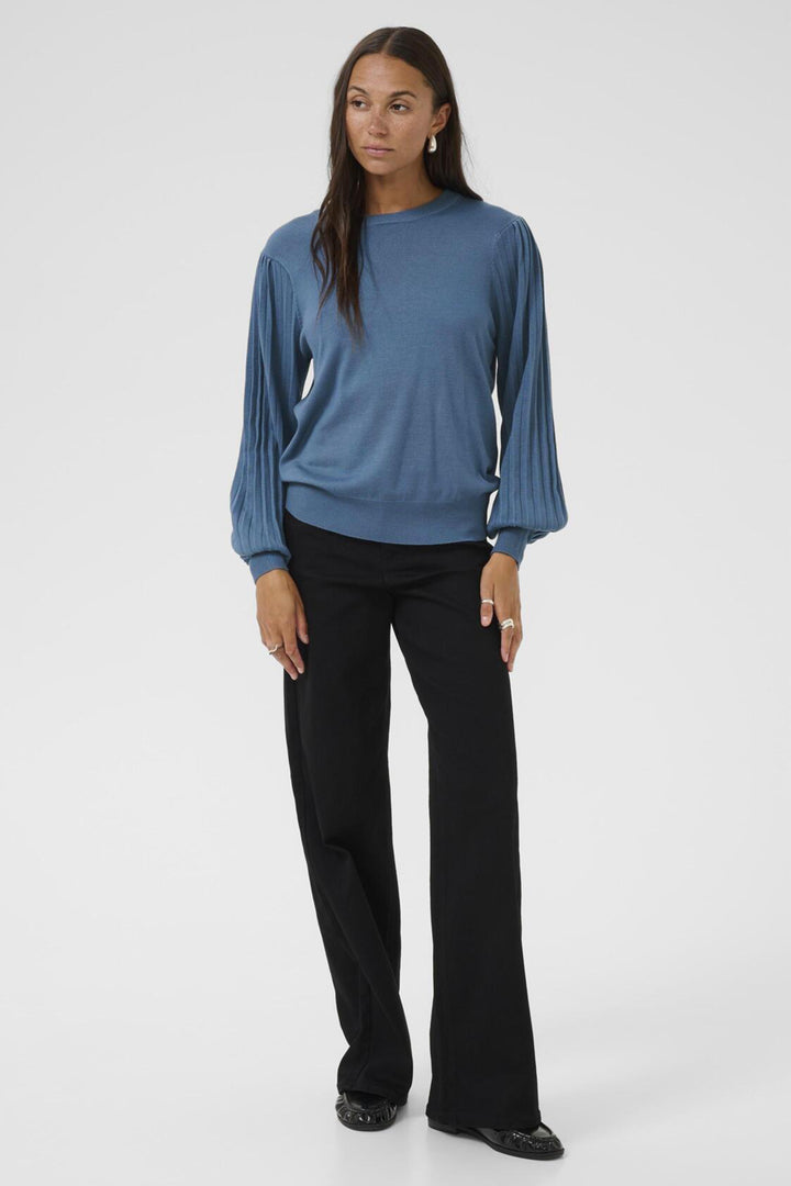 BALLOON SLEEVE SWEATER TOP