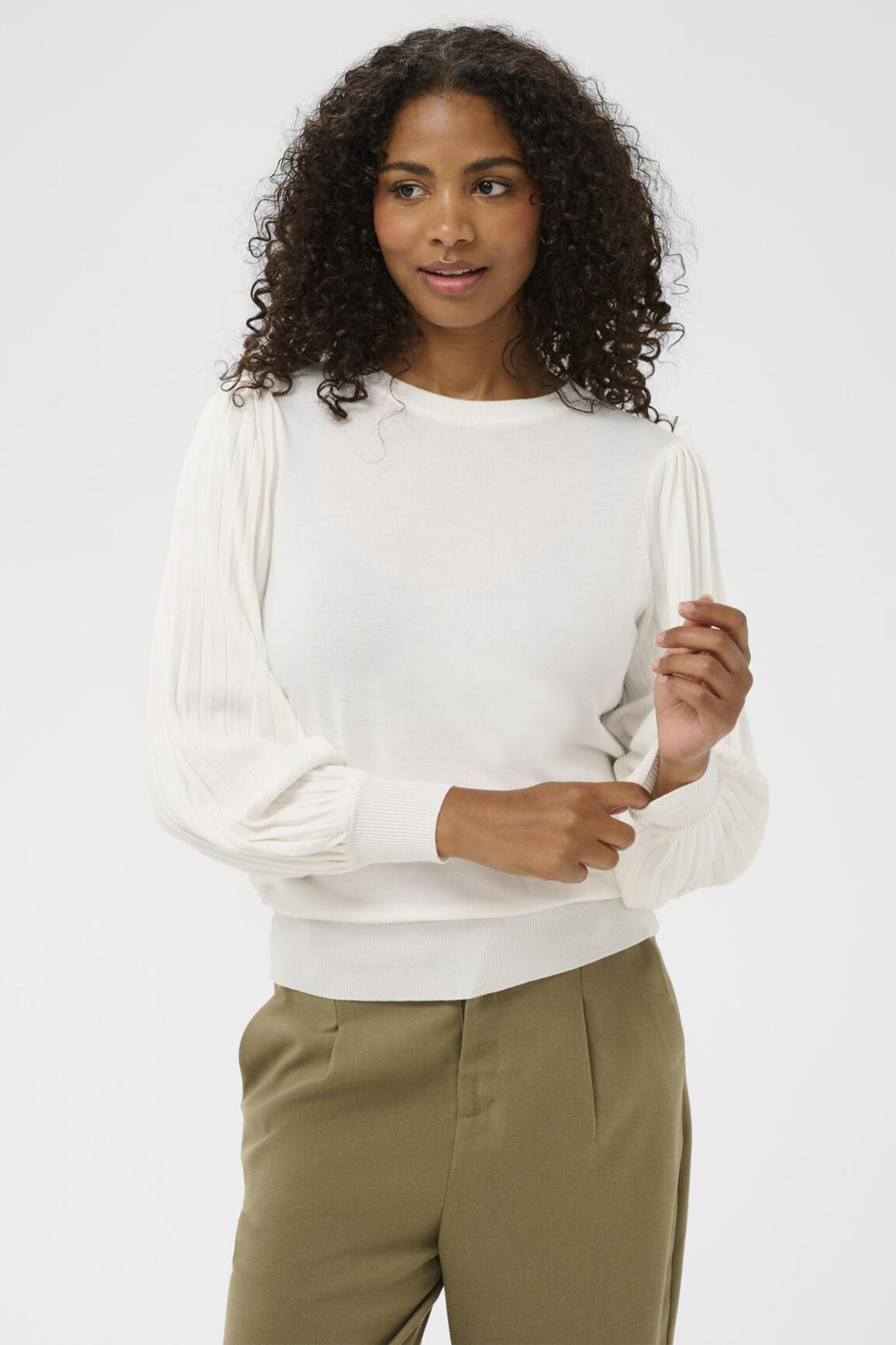 BALLOON SLEEVE SWEATER TOP