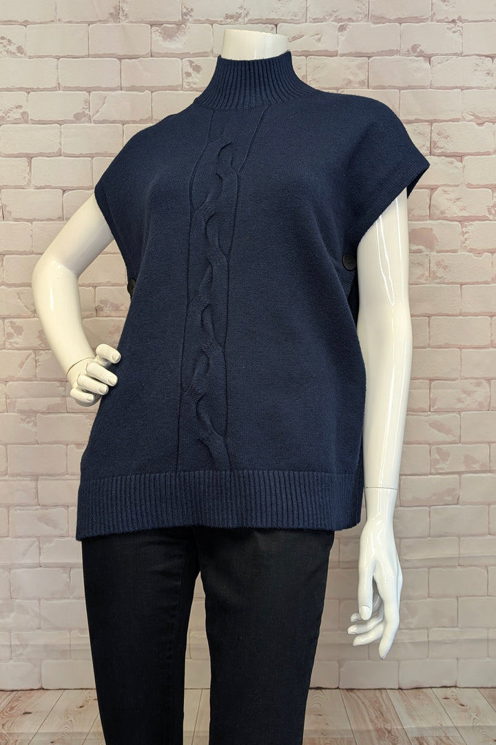 MOCK NECK VEST PONCHO