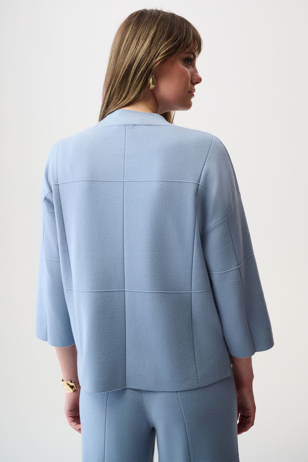 MOCK NECK TOP WITH LARGE WINDOW PANE