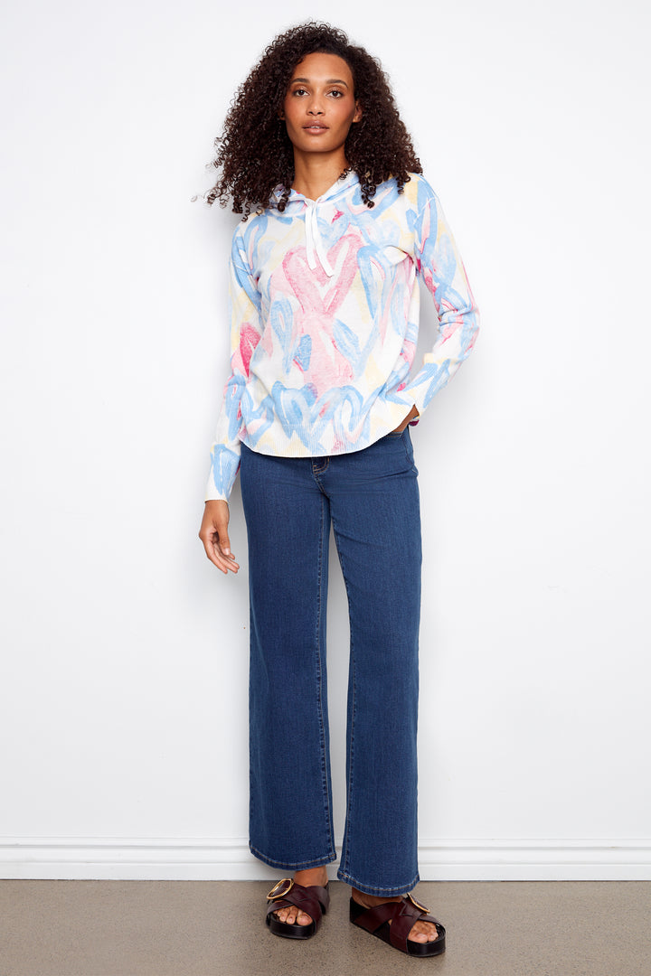 SOFT HEARTS HOODIE TOP