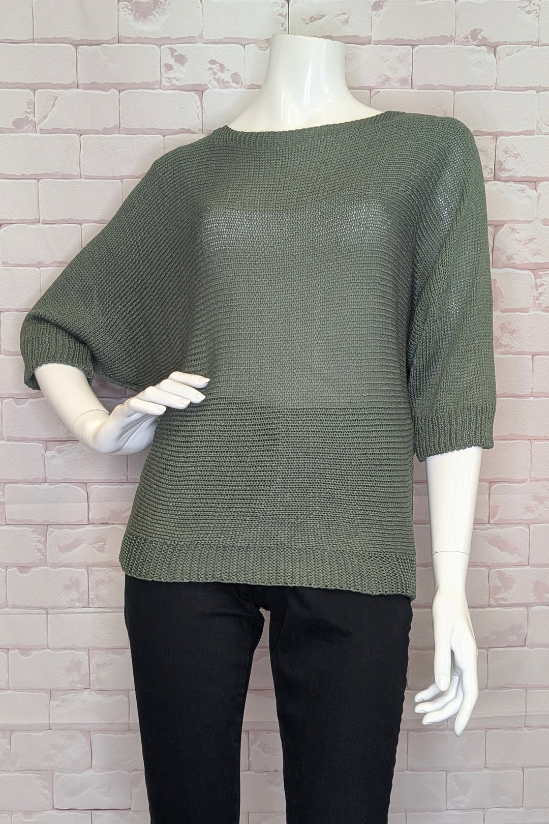 BOAT NECK DOLMAN SWEATER TOP