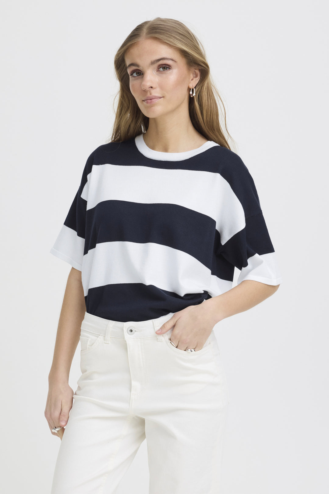 WIDE STRIPE SS TOP