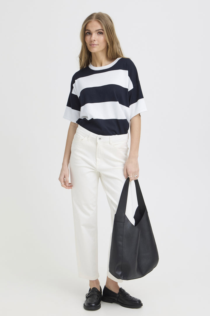 WIDE STRIPE SS TOP