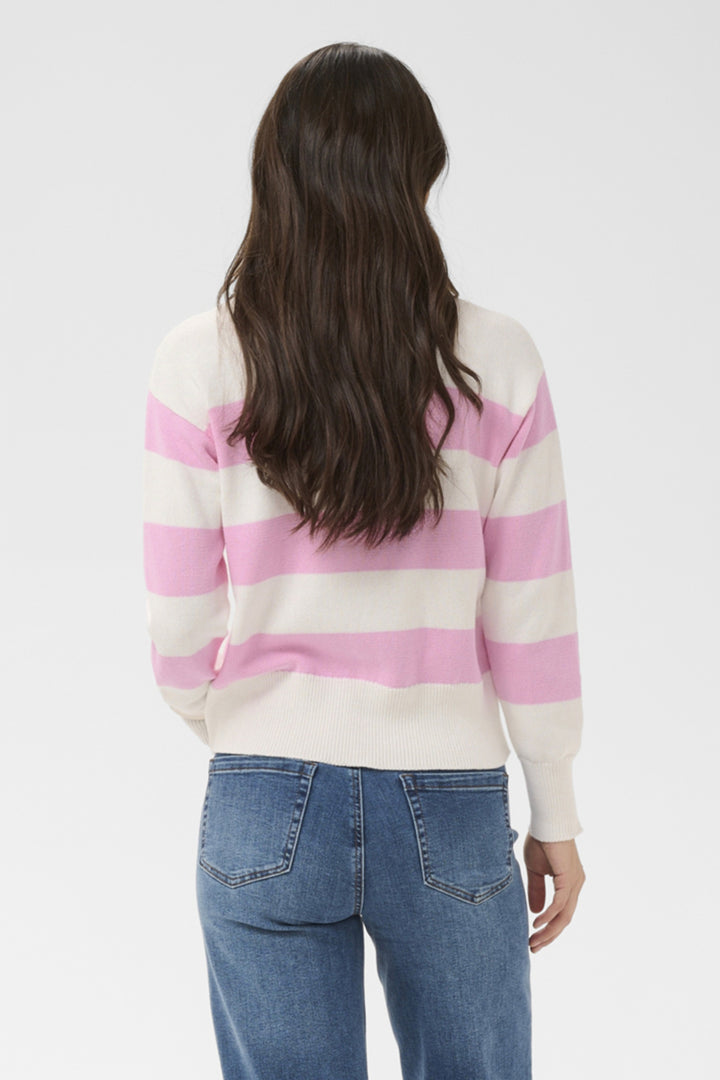 LS STRIPED CREW NECK