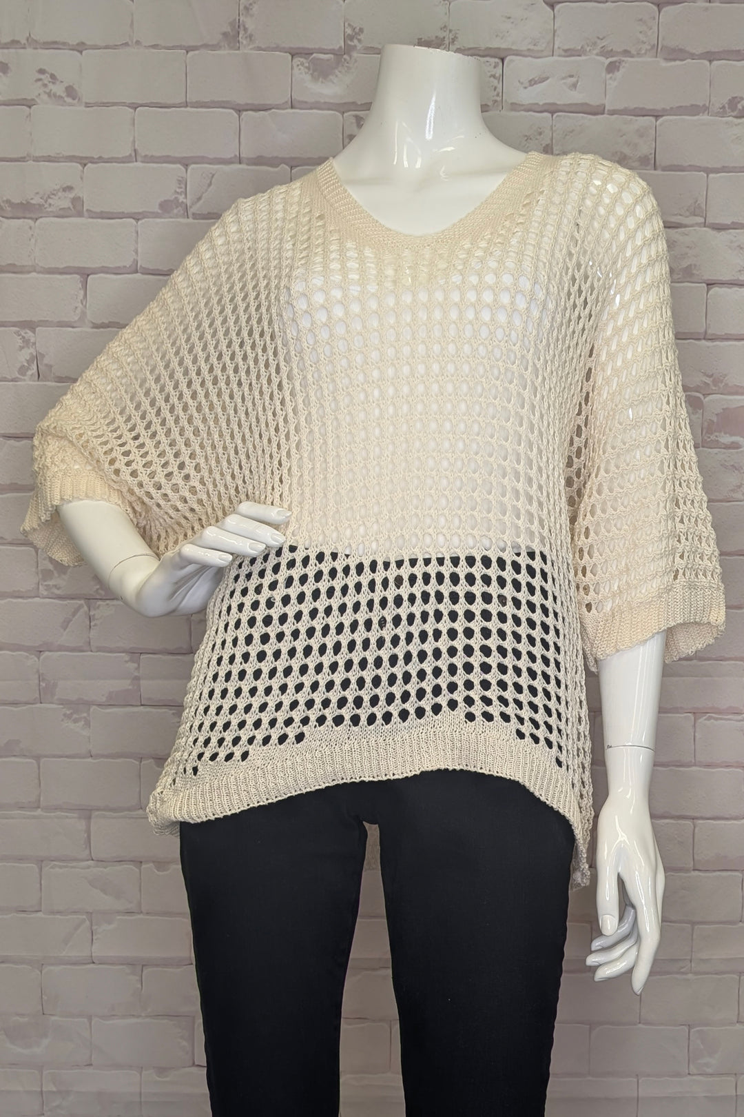 CROCHET DOLMAN SWEATER TOP