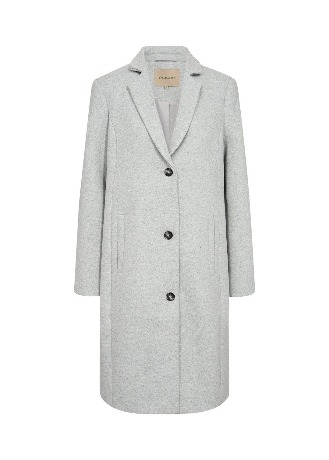 LIGHT GREY MELANGE COAT