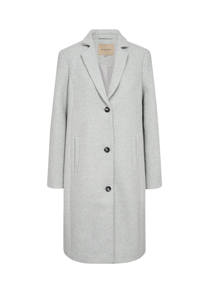 LIGHT GREY MELANGE COAT