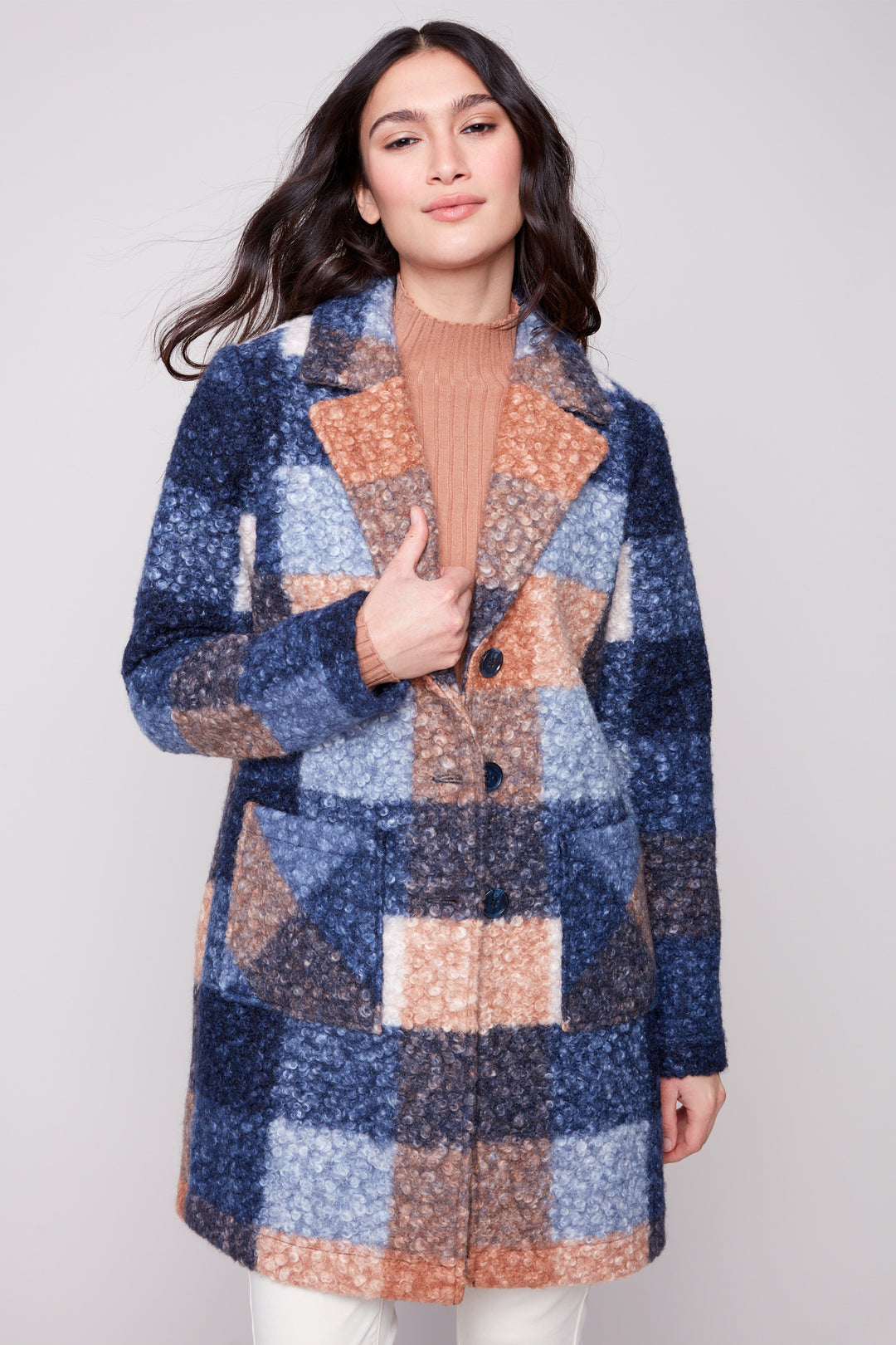 MOONLIGHT CHECK BOUCLE COAT