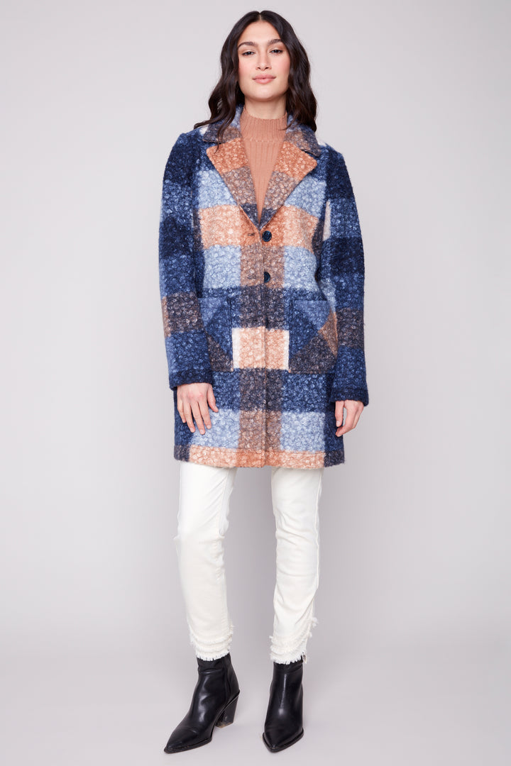 MOONLIGHT CHECK BOUCLE COAT
