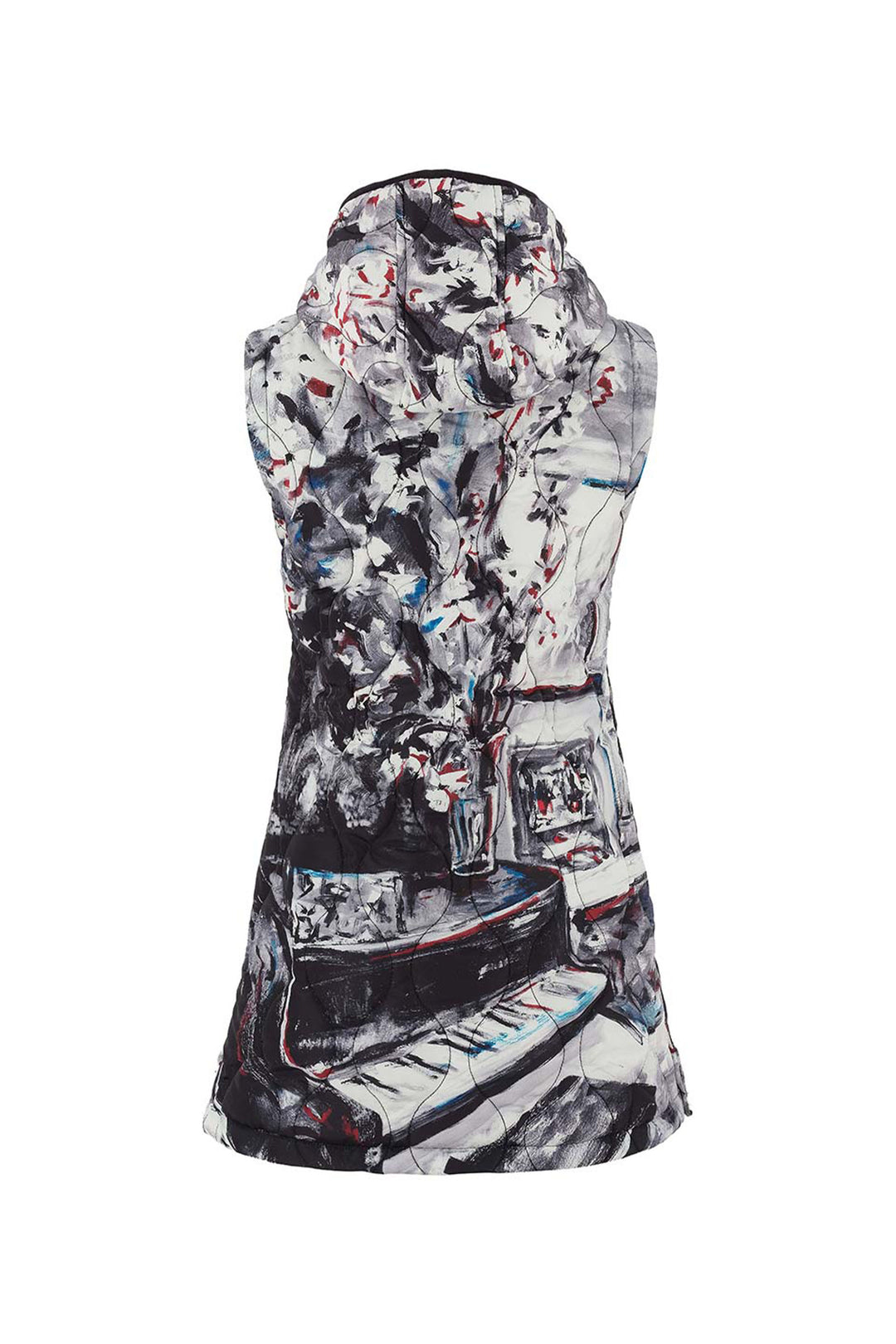 PIANO BLUES LONG HOODIE VEST