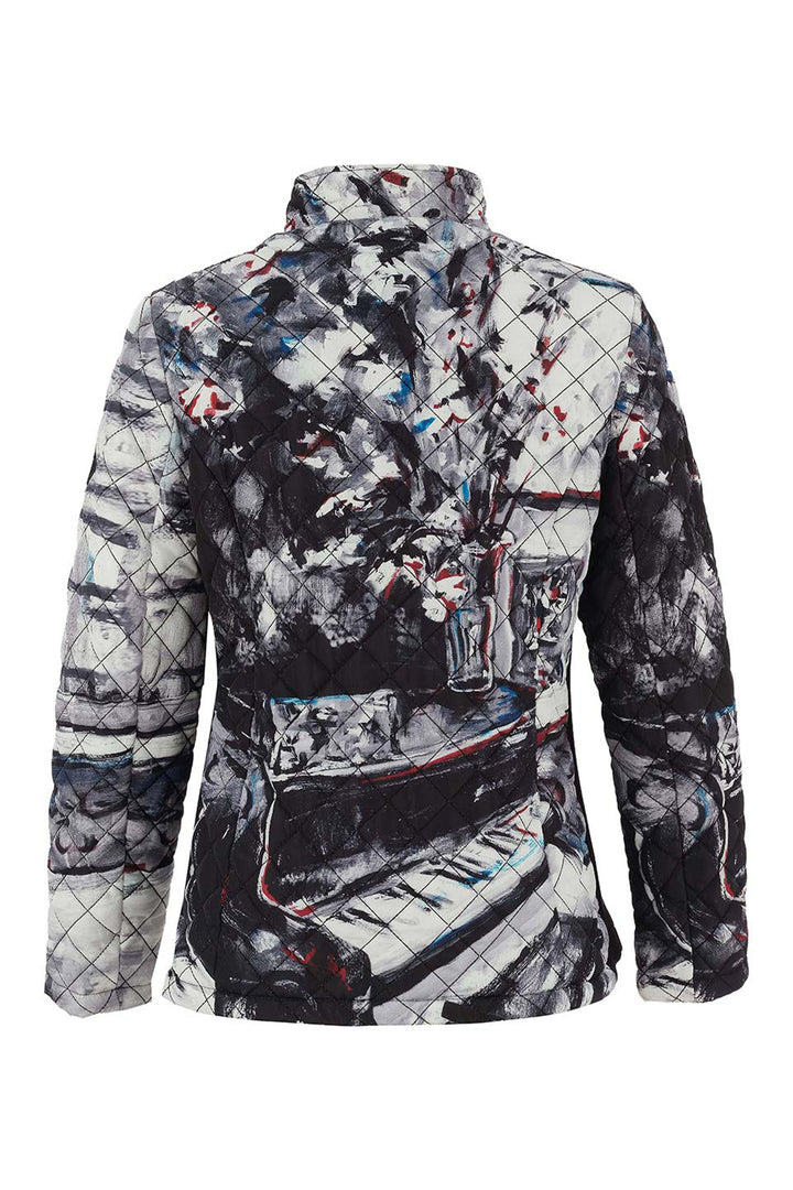 PIANO BLUES QUILTED JACKET