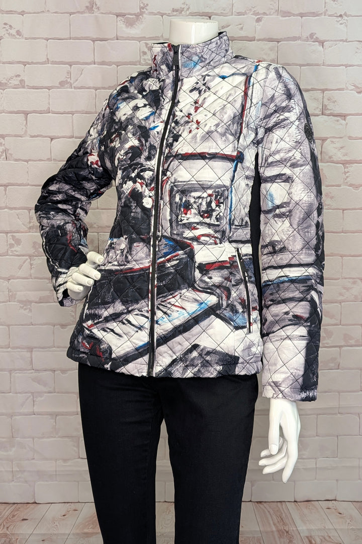 PIANO BLUES QUILTED JACKET