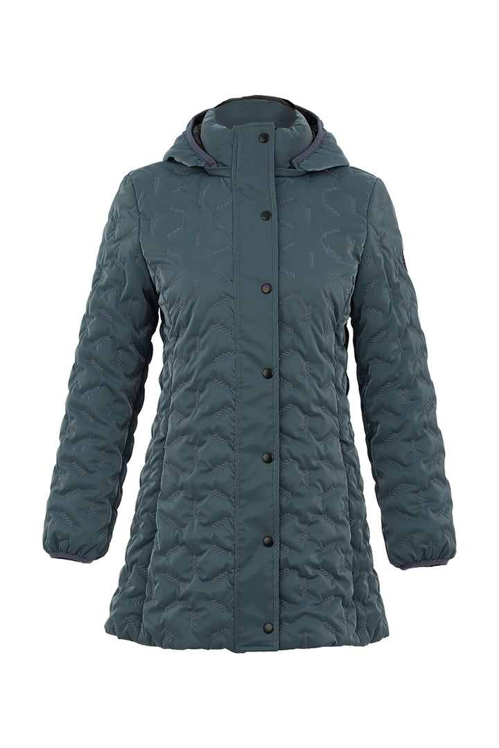 QUILTED COAT WITH HOOD