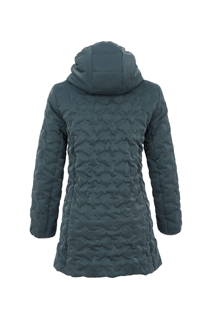 QUILTED COAT WITH HOOD