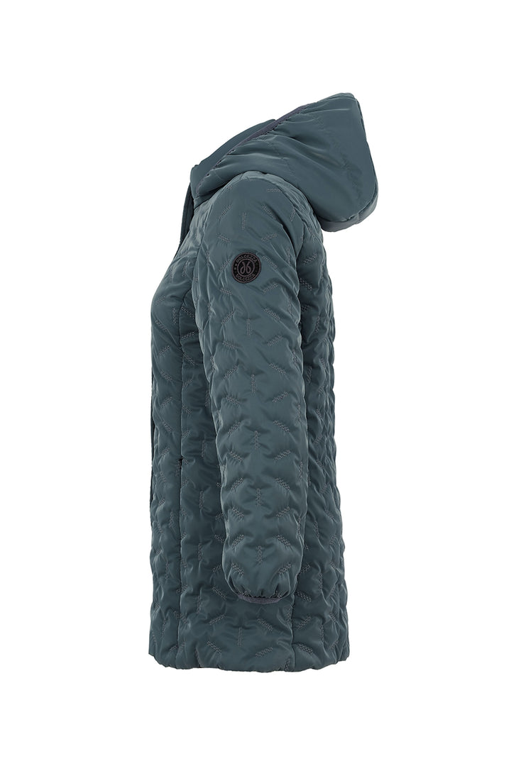 QUILTED COAT WITH HOOD