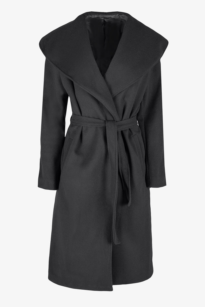 SHAWL COLLAR COAT WITH BELT