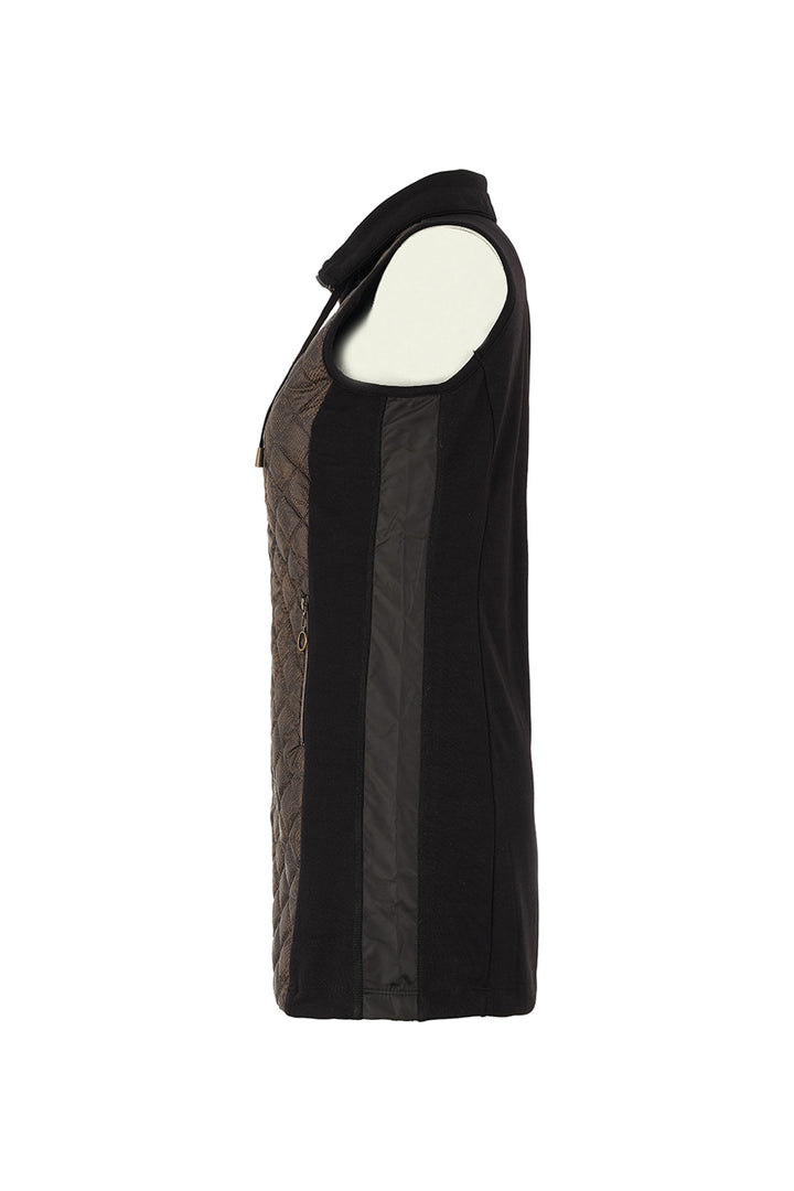 SNAKE QUILT FRONT LONG VEST