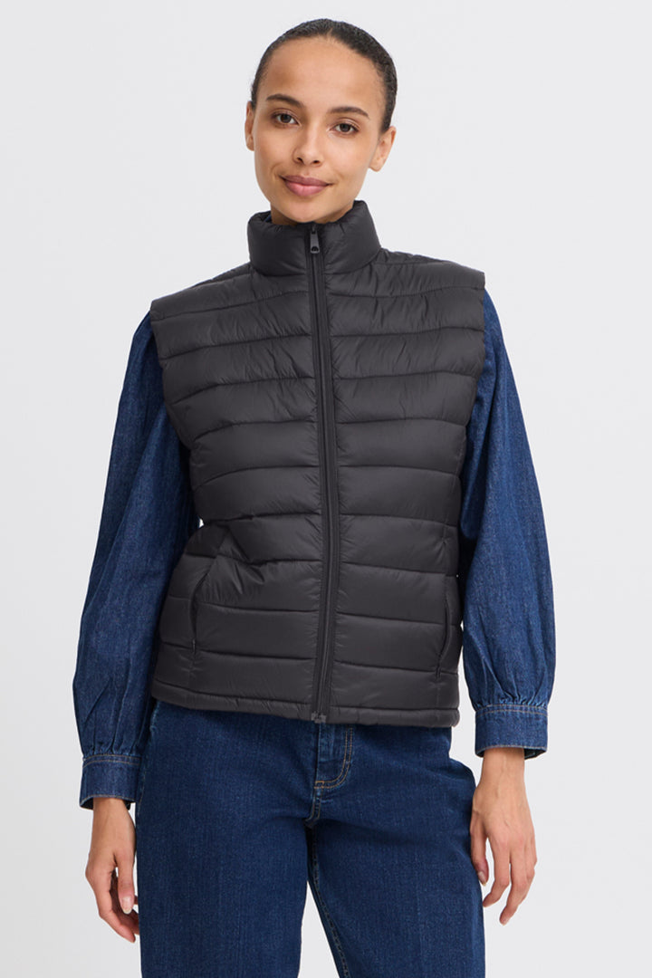 B. Young Fall 2025 
This essential puffer vest features a high neck and zipper front, designed for everyday wear with side pockets for convenience.