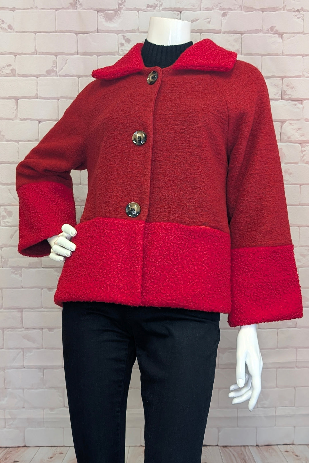 BOILED WOOL SHORT COAT