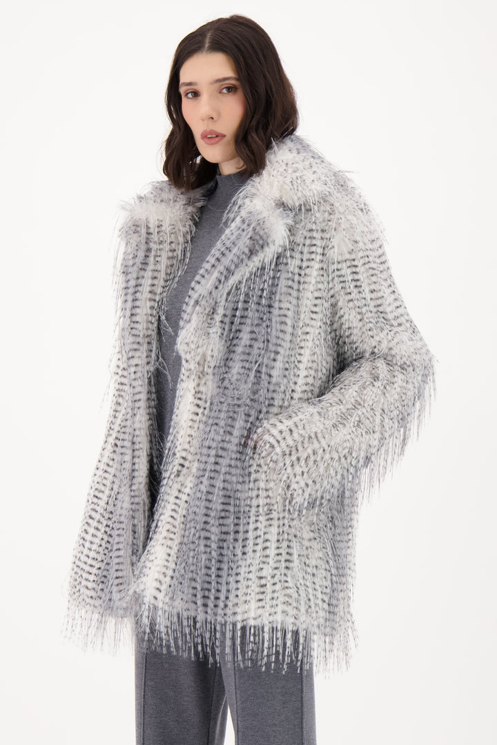 EYELASH FAUX FUR COAT
