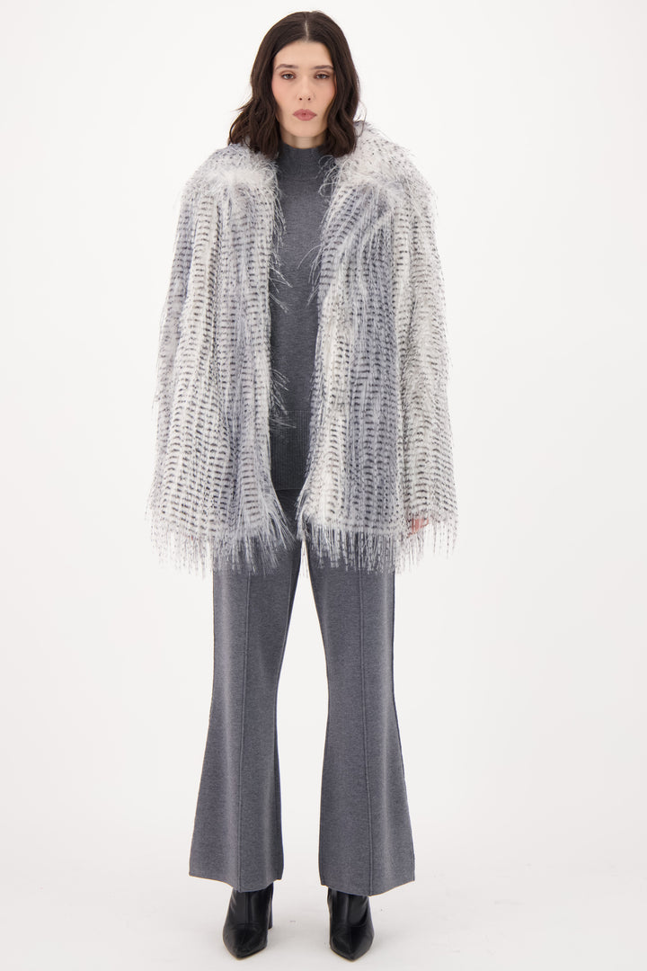 EYELASH FAUX FUR COAT