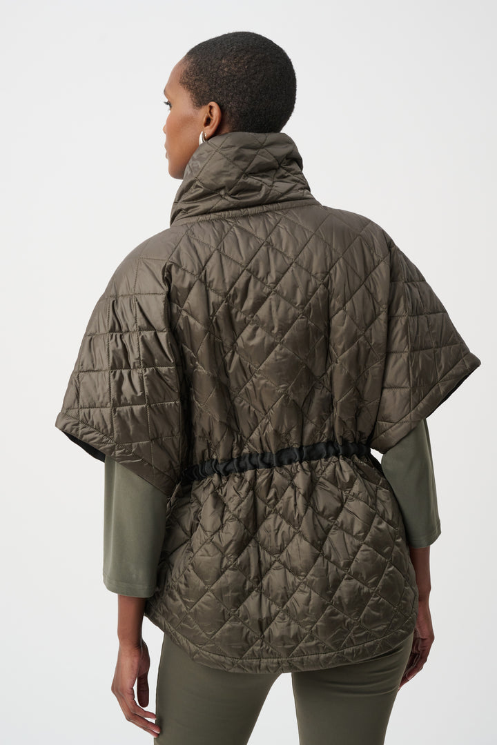 QUILTED DRAWSTRING WAIST VEST