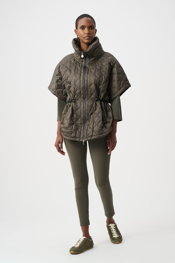 QUILTED DRAWSTRING WAIST VEST