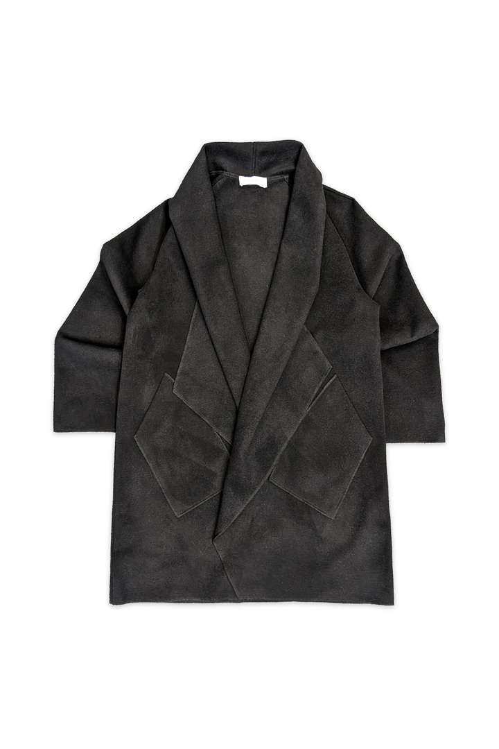 Black coat on a white background