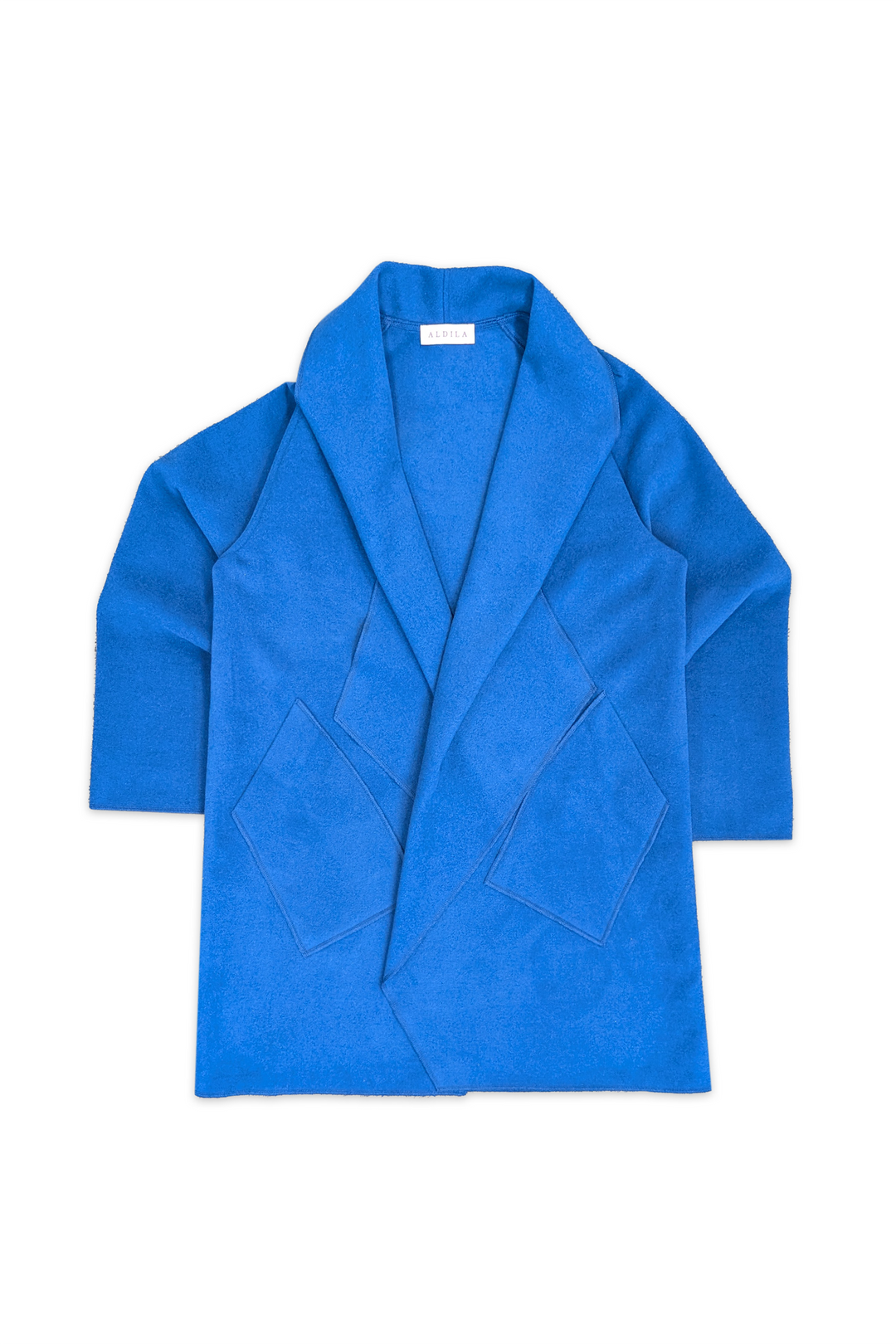 Blue coat on a white background