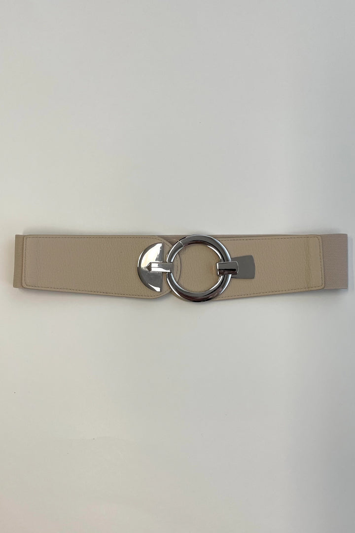The elegant silver buckle and luxurious faux leather will add sophistication to any ensemble, perfect for pairing with dress pants or open cardigans. 
