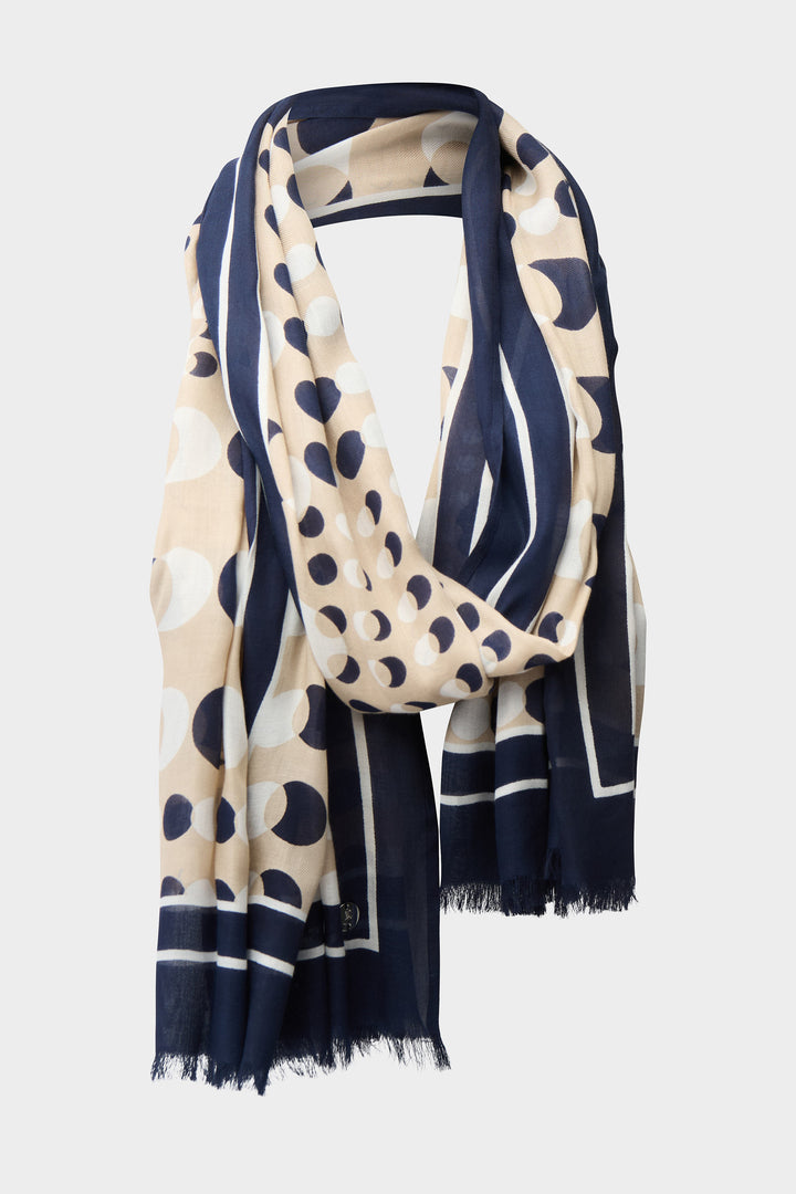 DOT BORDER PRINT SCARF