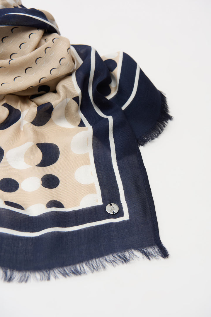 DOT BORDER PRINT SCARF