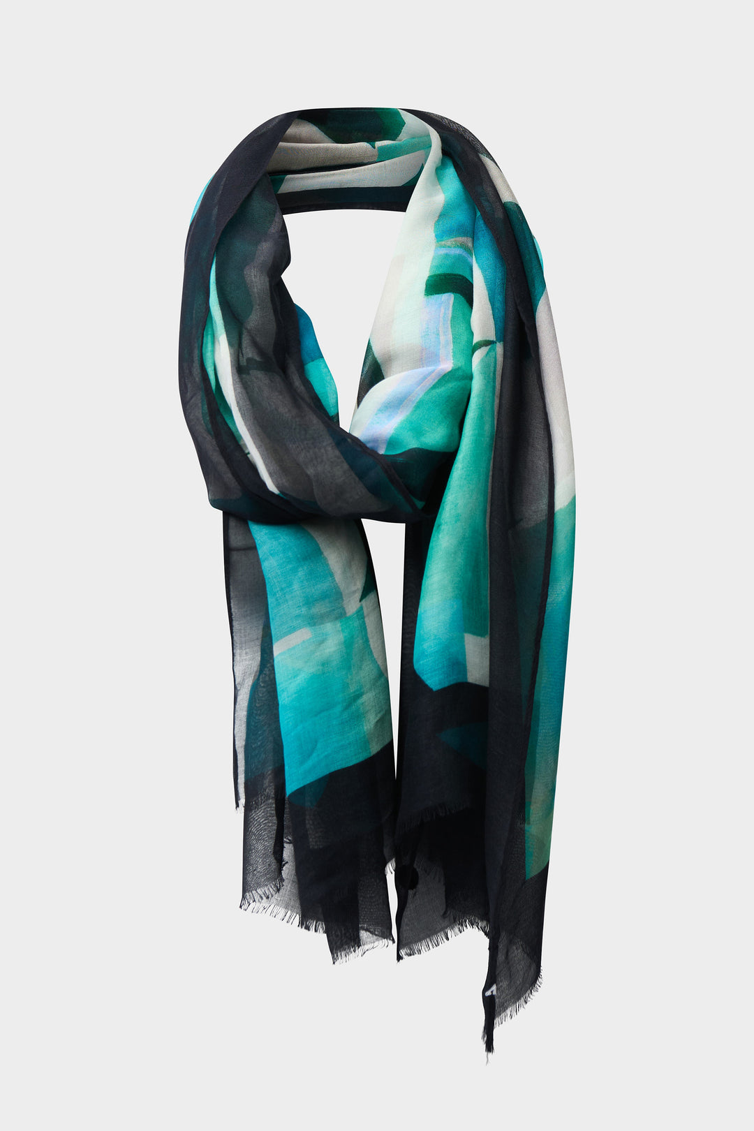 Scarf with abstract design on a white background