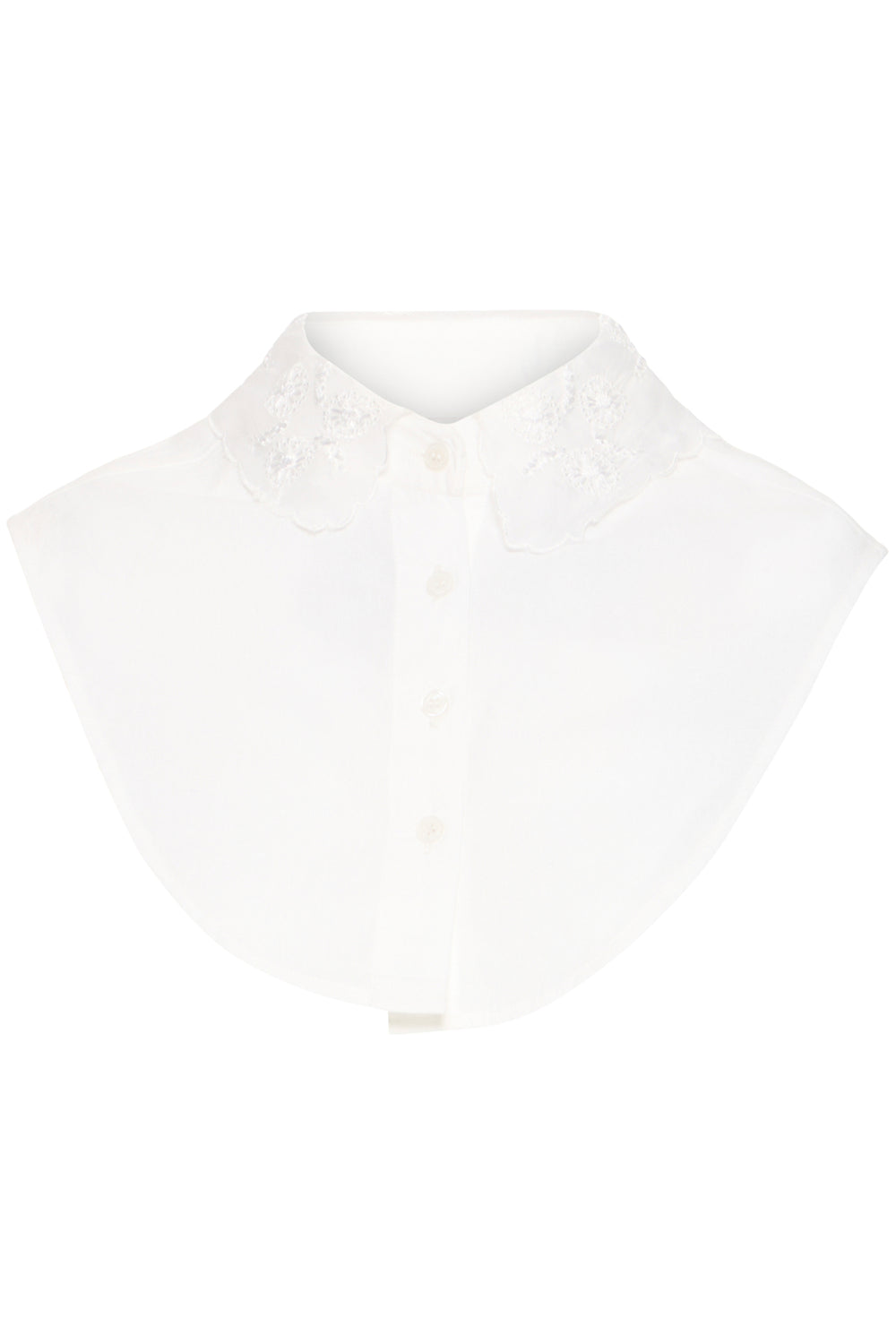 White shirt with a collar on a white background